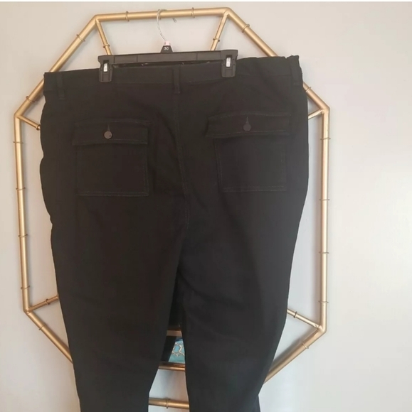 Diane Gilman Black Denim Stretch Pants NWT Sz. 24 WT - Picture 4 of 12